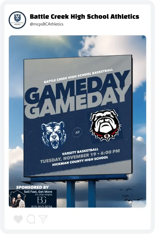Battle Creek Gameday Billboard Battle Creek Gameday Billboard