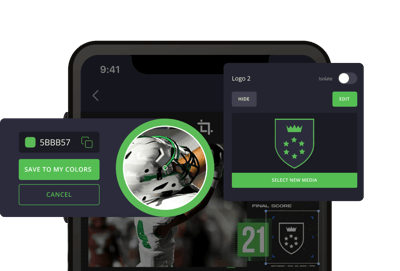 Image of editing colors and logos on the Gipper mobile app
