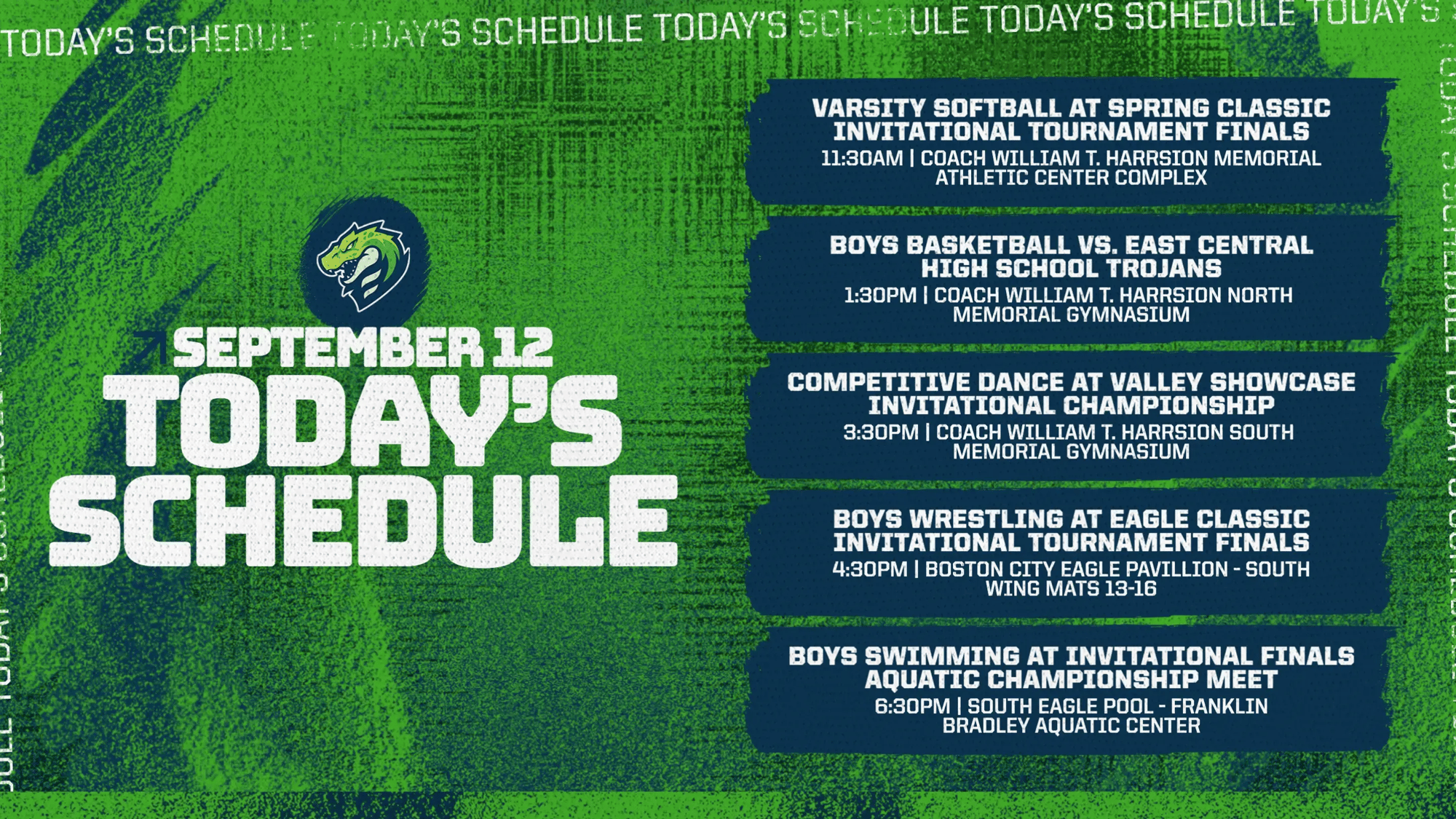 Daily Schedule Graphic Created with AutoCreate
