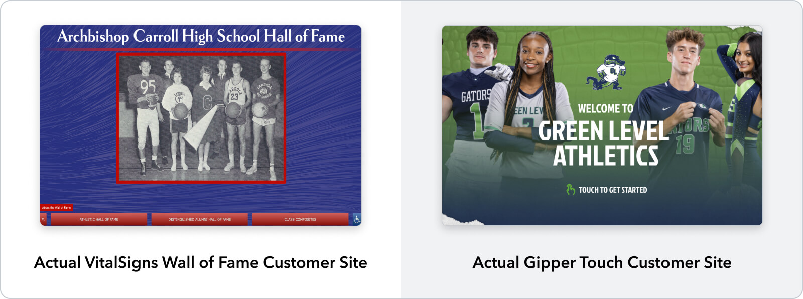 Gipper Touch vs. Wall of Fame Digital Hall of Fame Design Quality