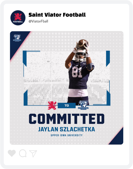 Saint Viator Football College Commitment Graphic Saint Viator Football College Commitment Graphic