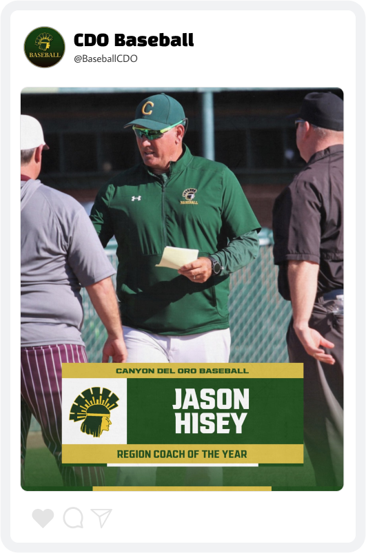 Canyon Del Oro Baseball Award Graphic Canyon Del Oro Baseball Award Graphic