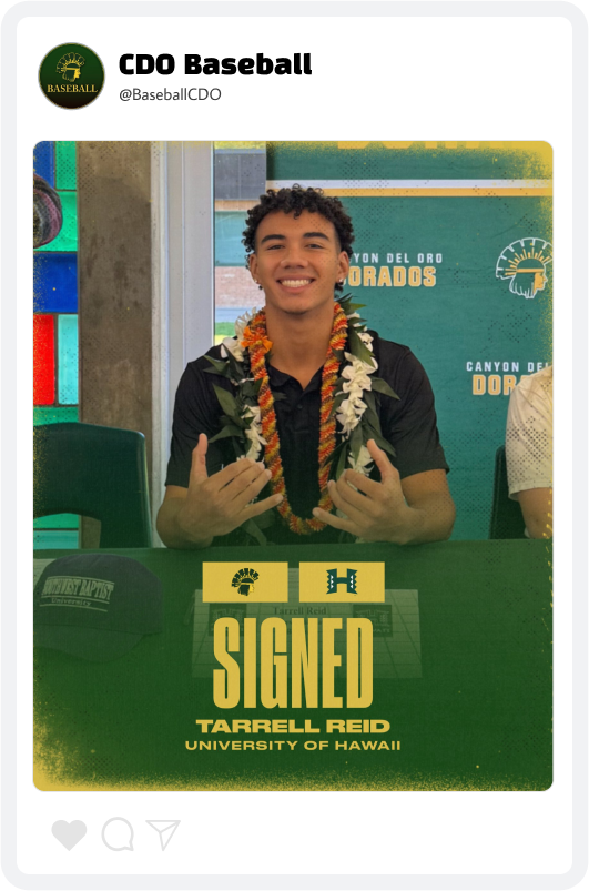 Canyon Del Oro Baseball Signing Day Graphic Canyon Del Oro Baseball Signing Day Graphic