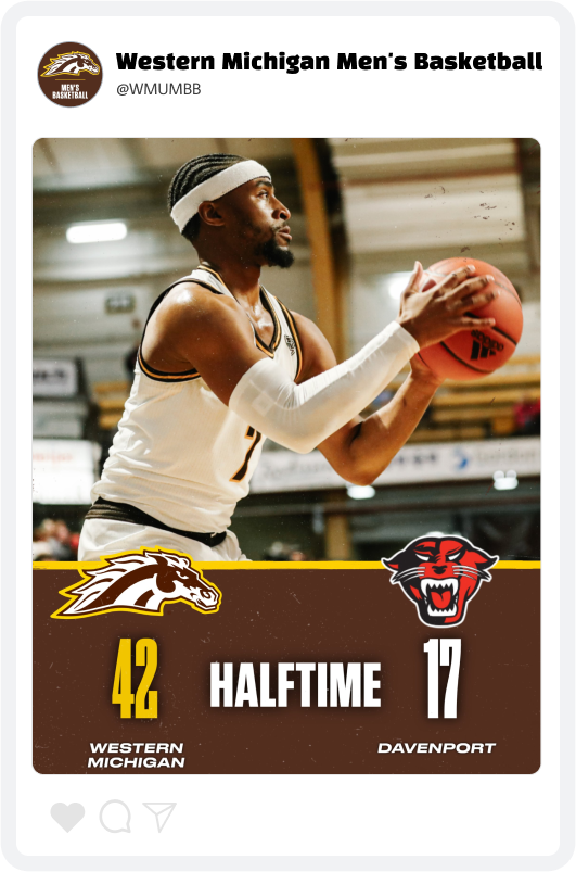 Western Michigan Basketball Score Update Graphic Western Michigan Basketball Score Update Graphic
