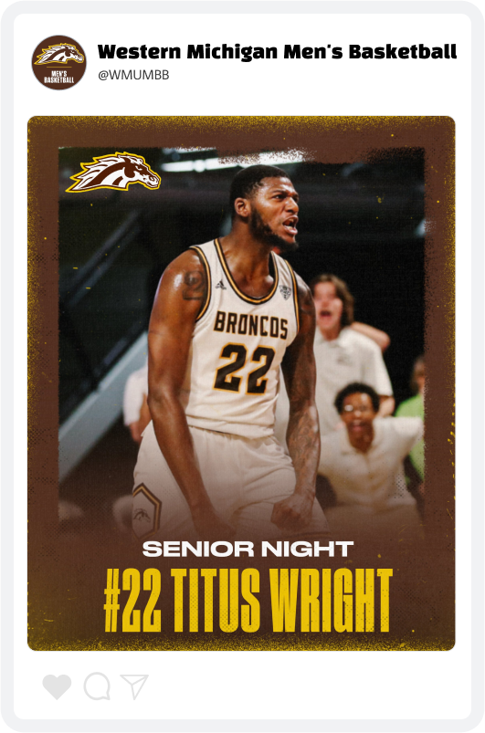 Western Michigan Basketball Award Graphic