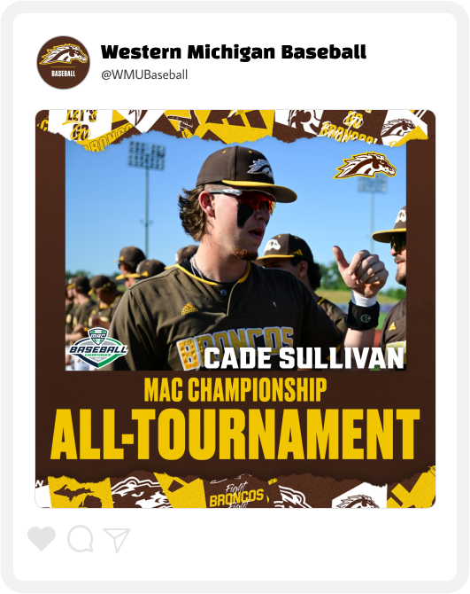 Western Michigan Baseball Award Graphic Western Michigan Baseball Award Graphic