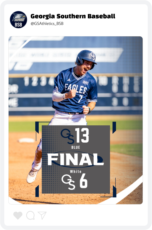 Georgia Southern Baseball Score Update Graphic Georgia Southern Baseball Score Update Graphic