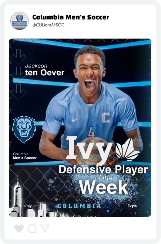 Columbia Men's Soccer Award Graphic Columbia Men's Soccer Award Graphic