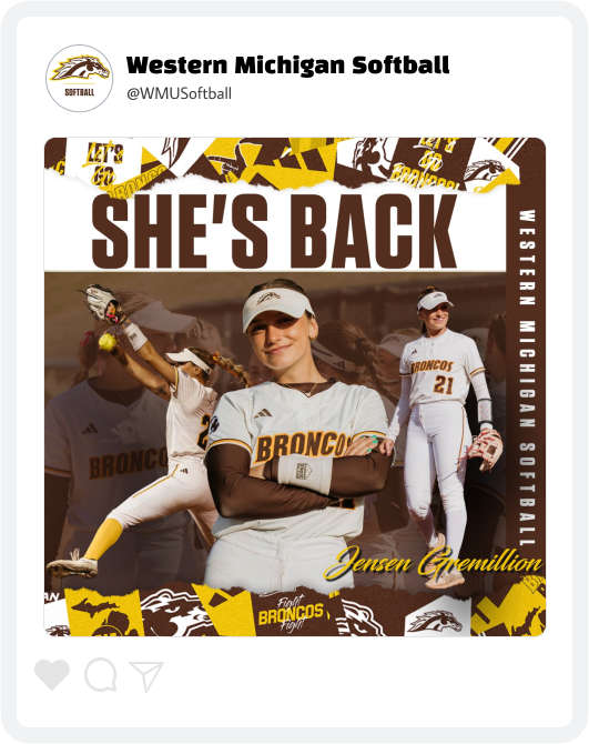 Western Michigan Softball Award Graphic Western Michigan Softball Award Graphic