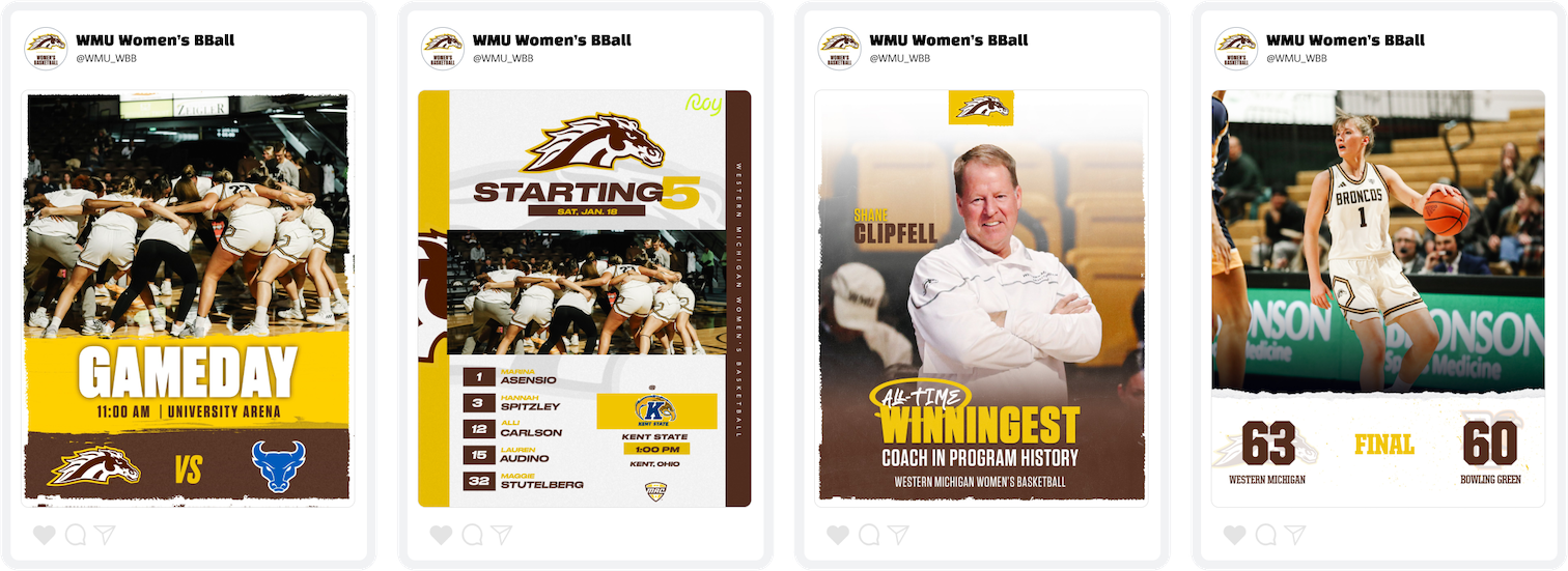 Western Michigan Women's Basketball Social Media Content