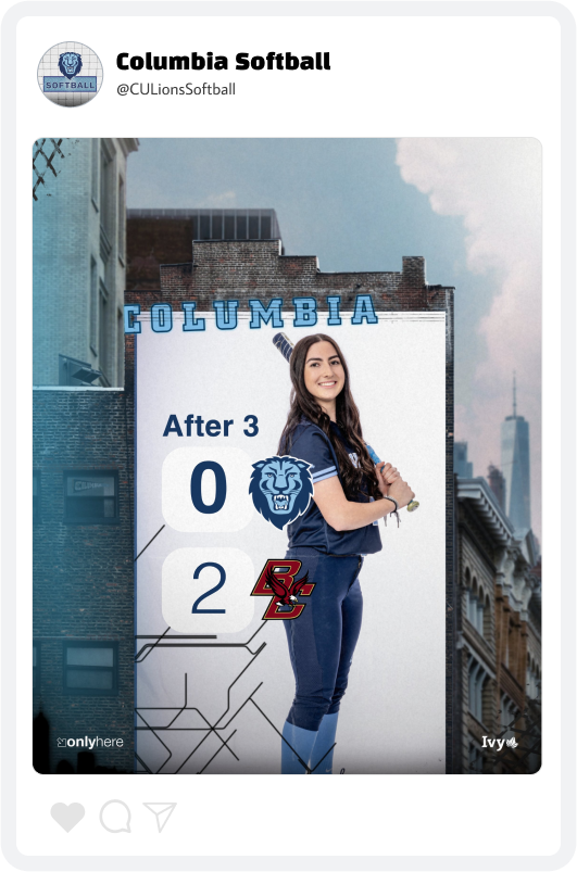 Columbia Softball Score Update Graphic Columbia Softball Score Update Graphic
