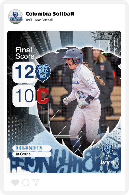 Columbia Softball Final Score Graphic Columbia Softball Final Score Graphic