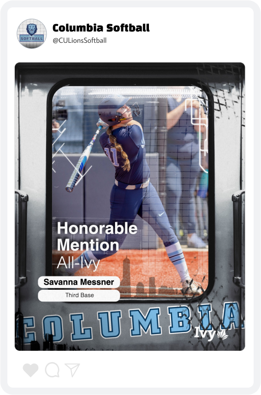 Columbia Softball Award Graphic Columbia Softball Award Graphic