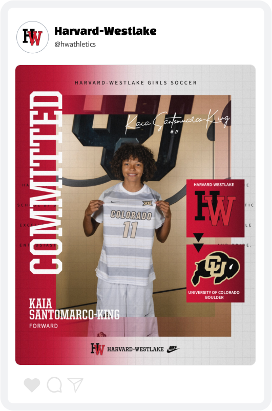 Harvard-Westlake Soccer Athlete Committment Harvard-Westlake Soccer Athlete Committment