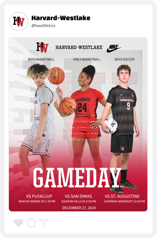 Harvard-Westlake Gameday Graphic Harvard-Westlake Gameday Graphic