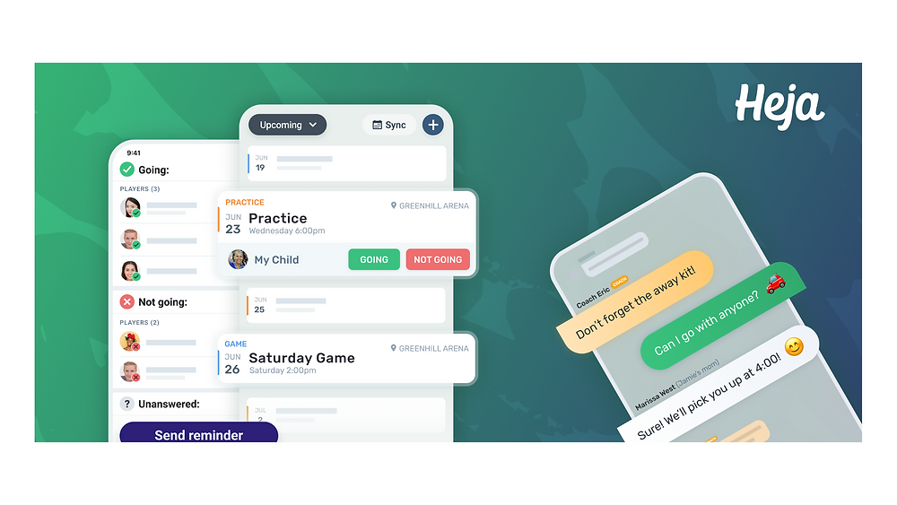 Heja - group messaging app for sports teams