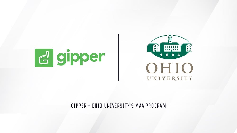 Gipper and Ohio University's MAA Program Partnership Graphic