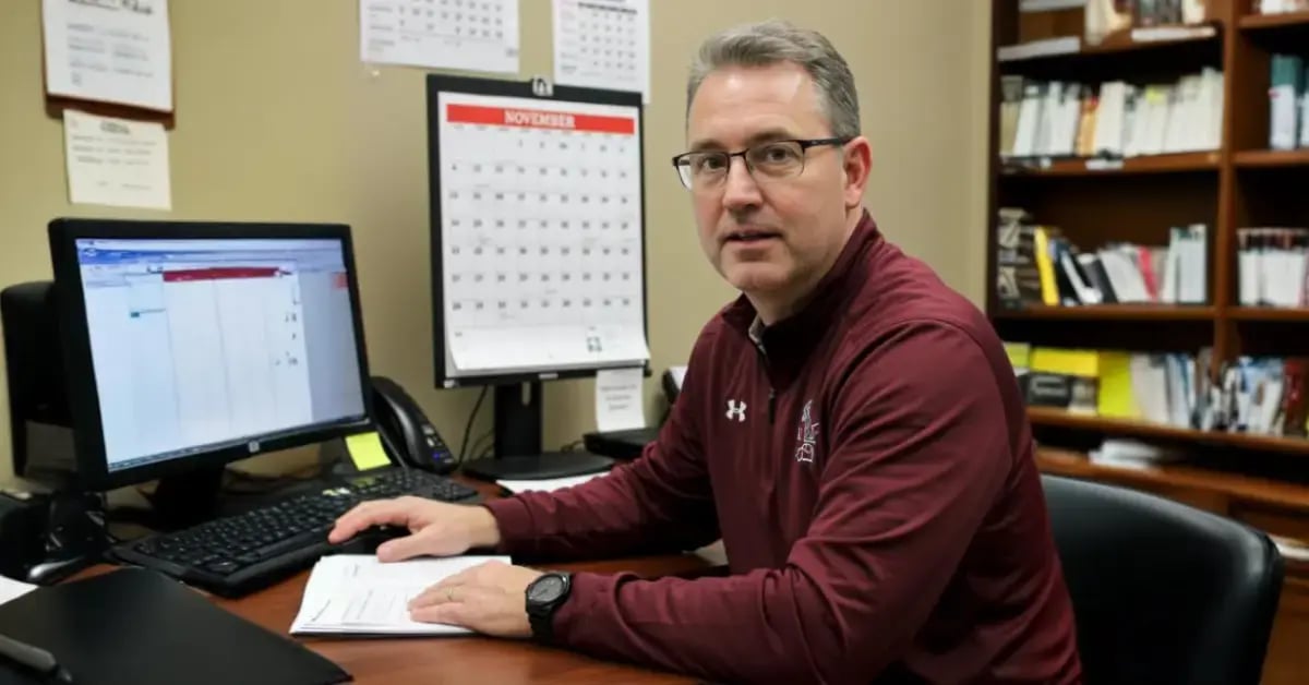 high school athletic director planning digital hall of fame