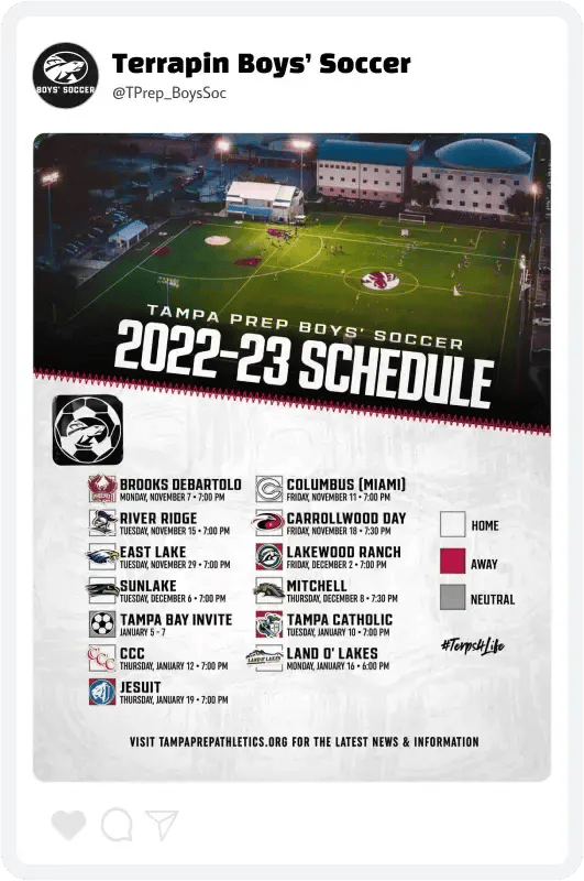 Tampa Prep Soccer Season Schedule Tampa Prep Soccer Season Schedule