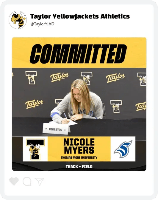 Taylor Athlete Commitment Taylor Athlete Commitment