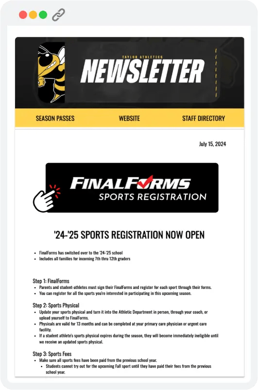 Taylor Weekly Newsletter