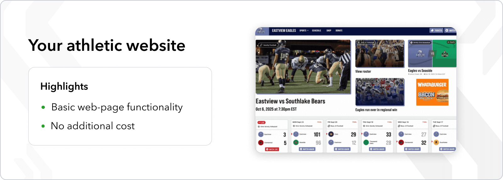 Your athletic website digital hall of fame software highlights