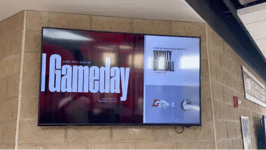 Dunkirk High School digital signage in hallway