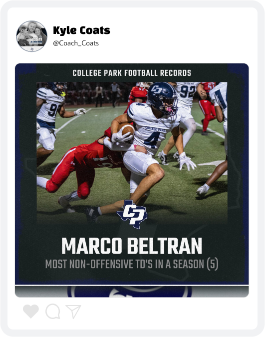 College Park Football School Record Graphic College Park Football School Record Graphic