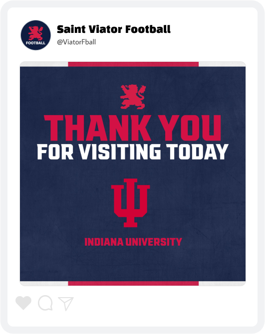 Saint Viator Football Announcement Graphic