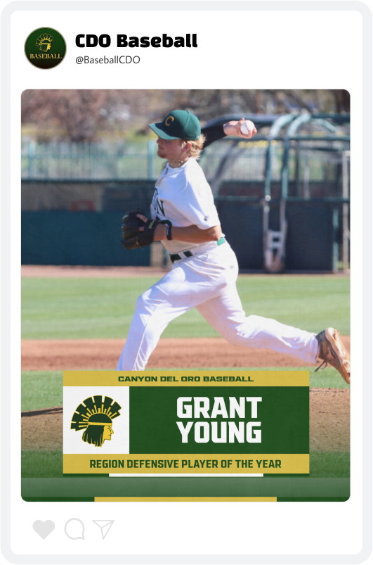 Canyon Del Oro Baseball Award Graphic Canyon Del Oro Baseball Award Graphic