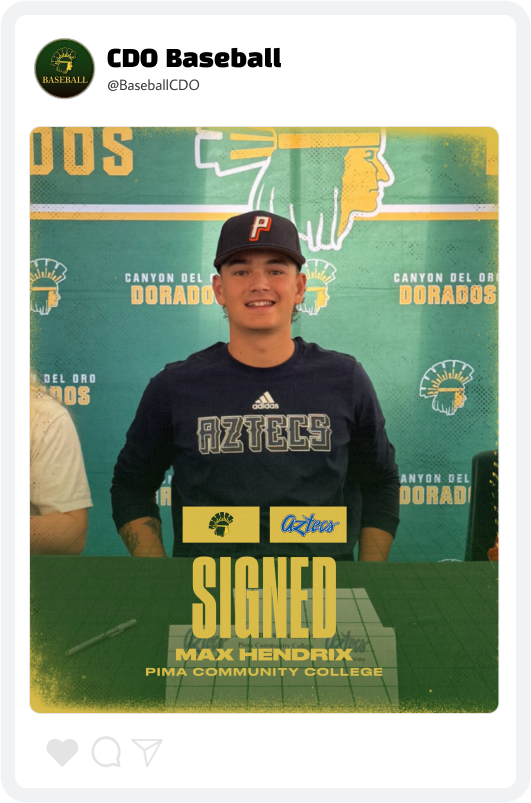 Canyon Del Oro Baseball Signing Day Graphic Canyon Del Oro Baseball Signing Day Graphic