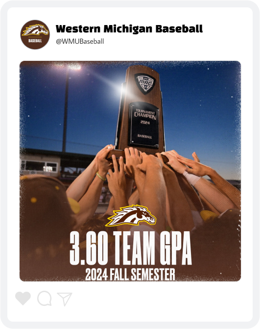Western Michigan Baseball Academic Award Graphic Western Michigan Baseball Academic Award Graphic