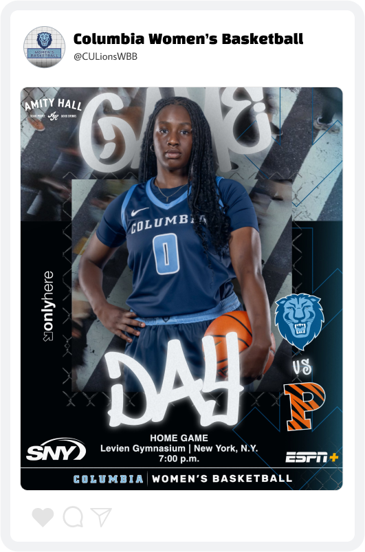 Columbia Women's Basketball Gameday Graphic Columbia Women's Basketball Gameday Graphic