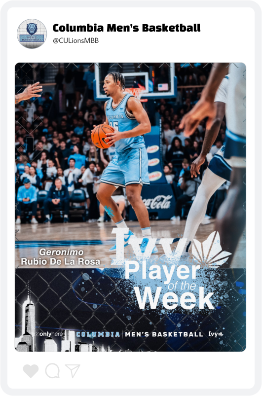 Columbia University Men’s Basketball Award Graphic Columbia University Men’s Basketball Award Graphic
