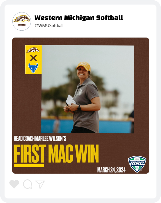 Western Michigan Softball Award Graphic Western Michigan Softball Award Graphic