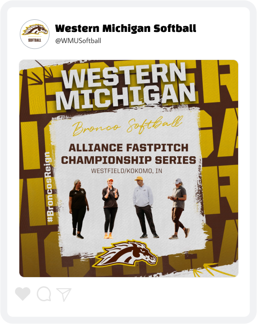 Western Michigan Softball Recruiting Graphic Western Michigan Softball Recruiting Graphic
