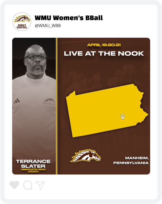Western Michigan Women's Basketball Recruiting Graphic