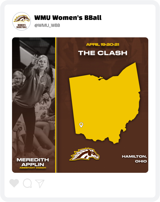 Western Michigan Women's Basketball Recruiting Graphic