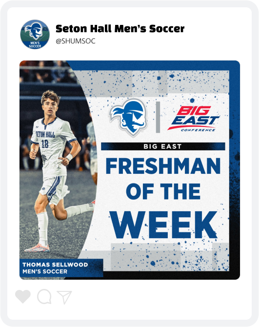 Seton Hall Men's Soccer Award Graphic Seton Hall Men's Soccer Award Graphic