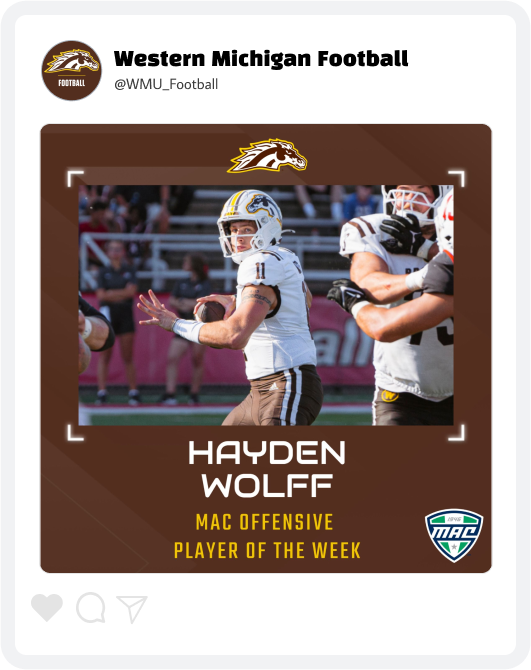 Western Michigan Football Award Graphic Western Michigan Football Award Graphic