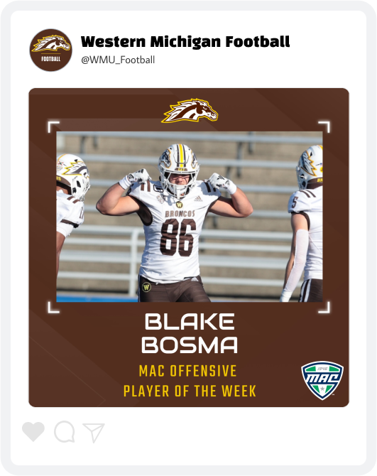 Western Michigan Football Award Graphic Western Michigan Football Award Graphic