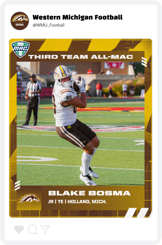 Western Michigan Football Award Graphic Western Michigan Football Award Graphic
