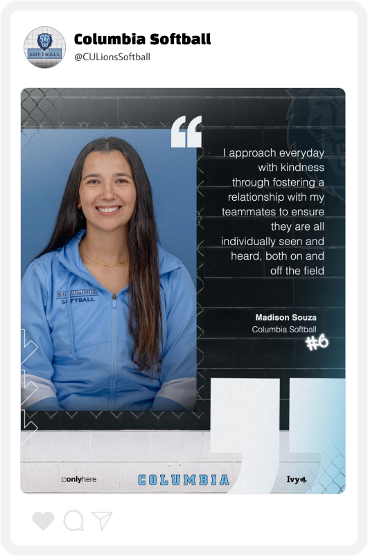 Columbia Softball Quote Graphic Columbia Softball Quote Graphic