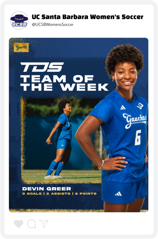 UCSB Women's Soccer Award Graphic UCSB Women's Soccer Award Graphic