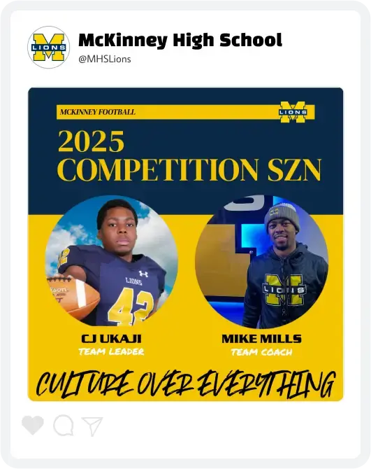 McKinney Football Athletes Spotlight McKinney Football Athletes Spotlight