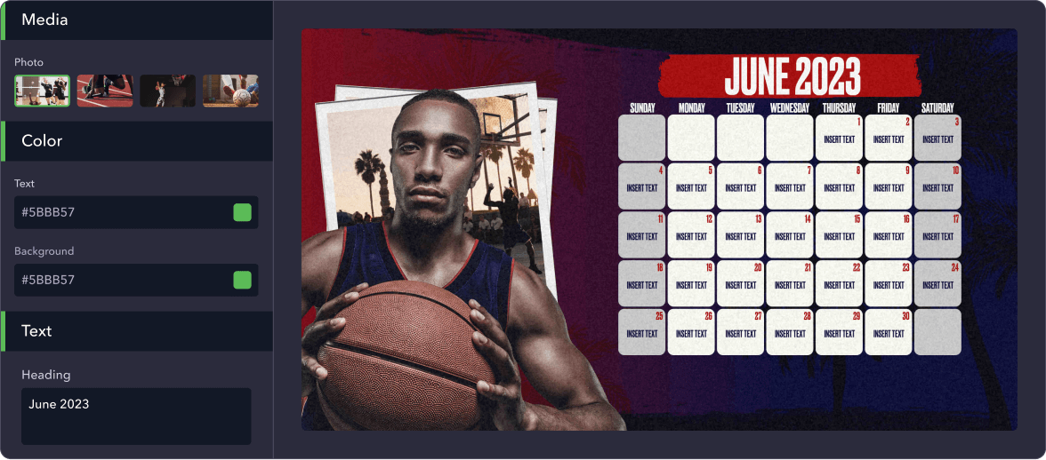Using Gipper to create Free Basketball Schedule Graphic Templates