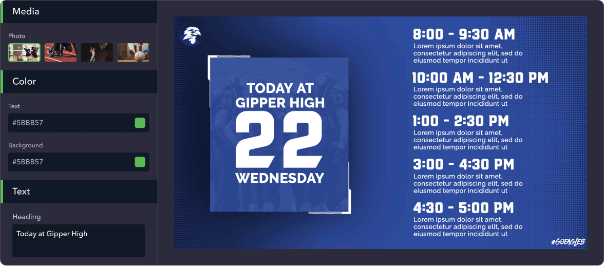 Using Gipper to create Free Football Schedule Graphic Templates